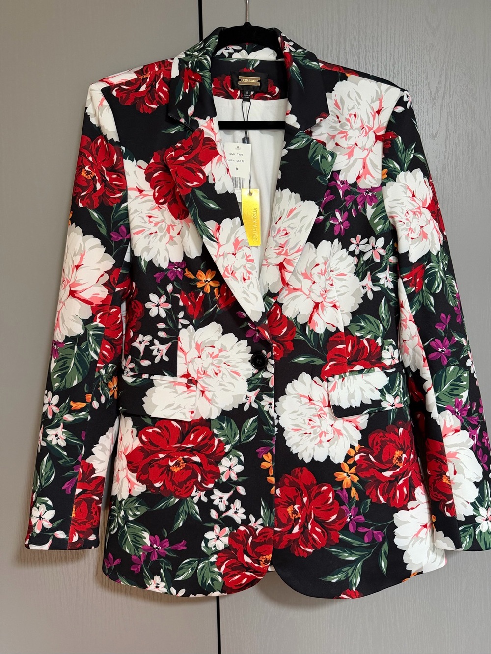 Alexia Admor Black Floral Blazer